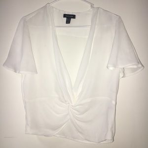 White Blouse with Front Detail